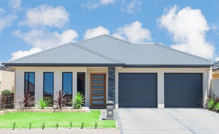 Roller Door in COLORBOND® Deep Ocean Gliderol Colorbond Deep Ocean colour sample for roller door. - Gliderol