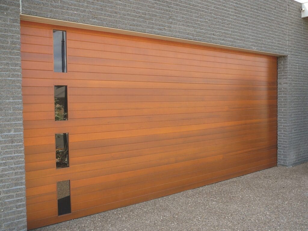 Danmar Natural Timber Cedar Panel with side windows Gliderol - Gliderol